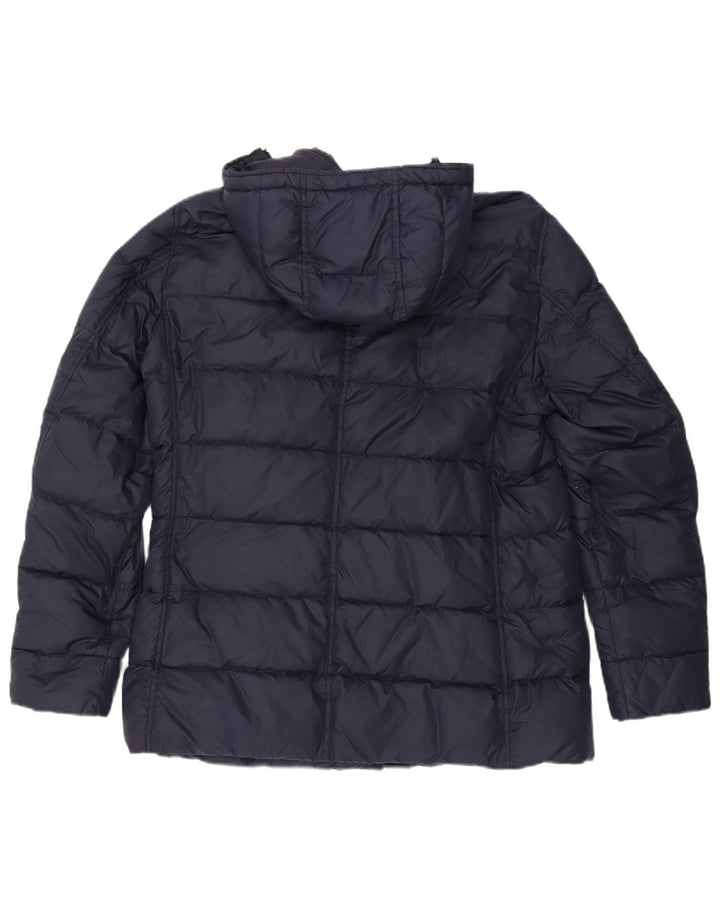 Jachetă căptușită cu glugă pentru bărbați Herno UK 38 Medium Bleumarin
