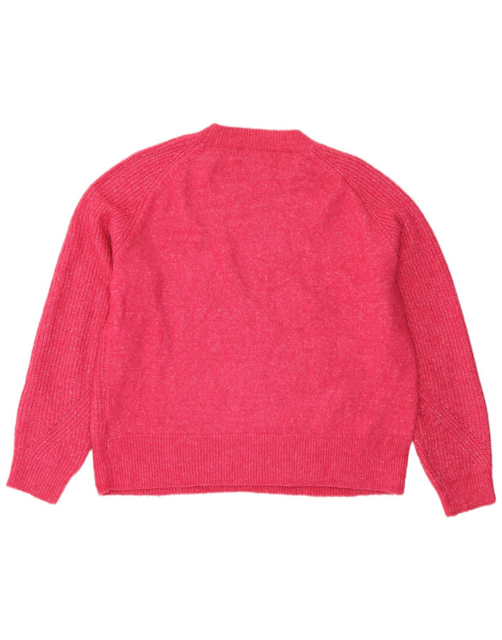 Pulover pentru femei Marks & Spencer cu decolteu triplu UK 14 Medium Pink Flecked