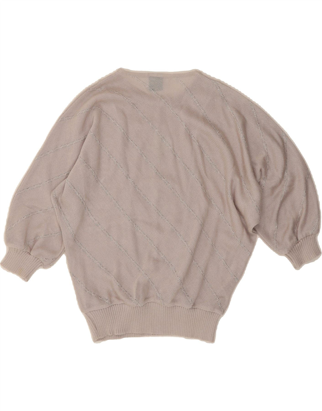 CANDA Womens 3/4 Sleeve Crew Neck Jumper Sweater IT 40 Small Grey Acrylic Vintage Canda and Second-Hand Canda from Messina Hembry 