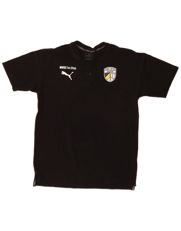Tricou grafic PUMA pentru bărbați Top mediu din bumbac negru