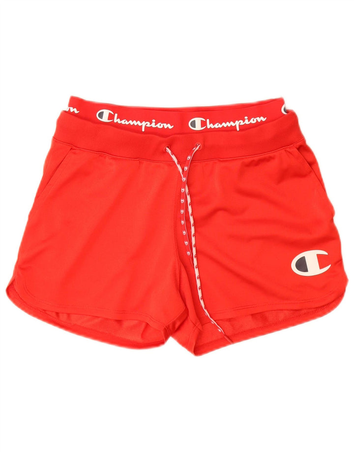 Pantaloni scurti sport grafic pentru femei CHAMPION UK 4 XS poliester roșu