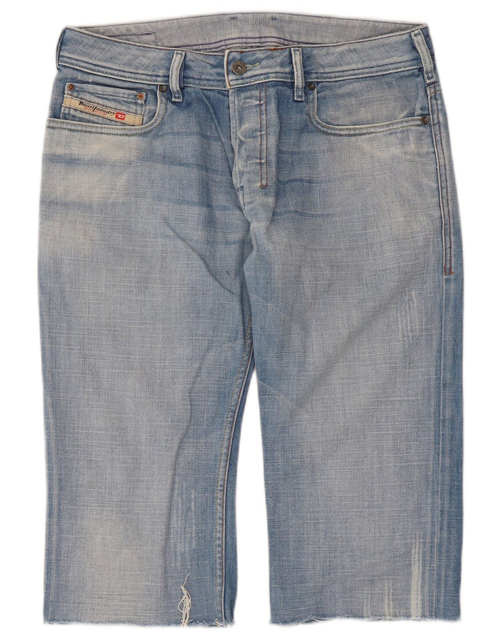 Pantaloni scurți din denim pentru bărbați Diesel W30, bumbac albastru mediu