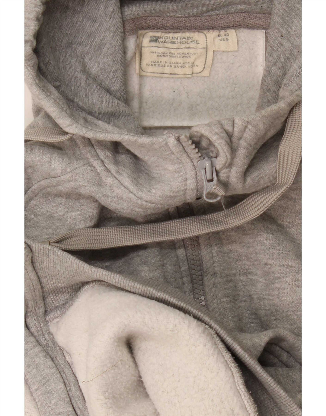Mountain Warehouse Pulover cu capotă cu fermoar pentru femei UK 12 Medium Grey Flecked