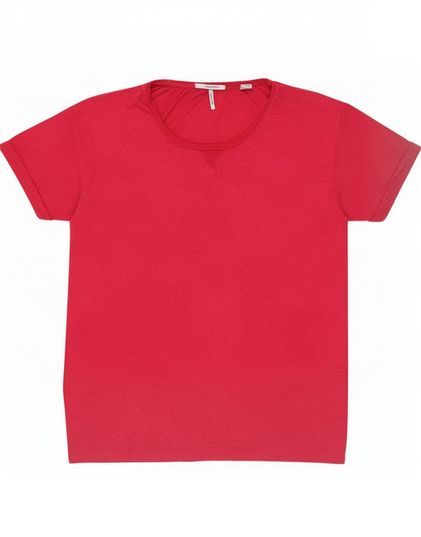 Scotch & Soda Tricou supradimensionat pentru femei Top US 1 XS Pink Flecked Linen