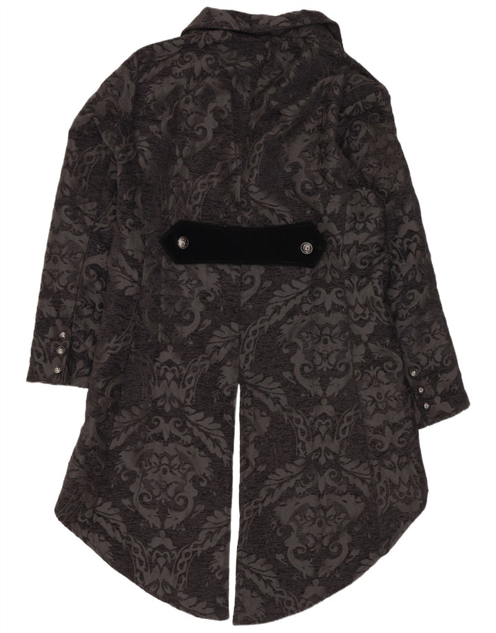 Jachetă vintage pentru femei frac pentru femei UK 20 2XL Negru Paisley