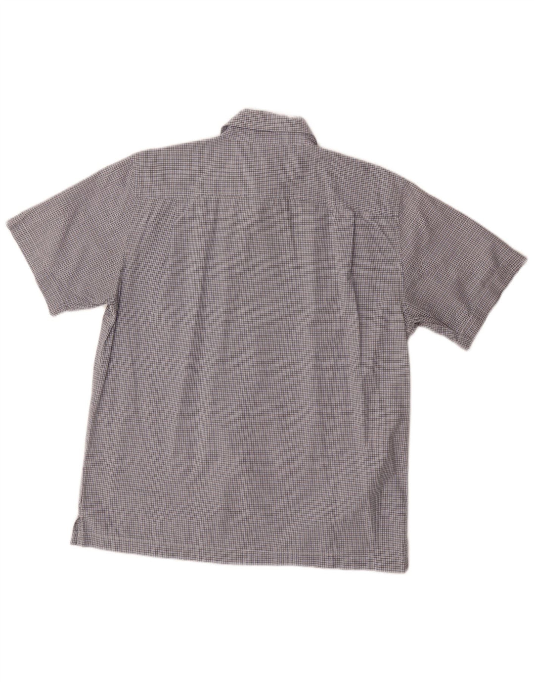 Cămașă cu mânecă scurtă pentru bărbați DOCKERS, bumbac cu carouri albastru mediu