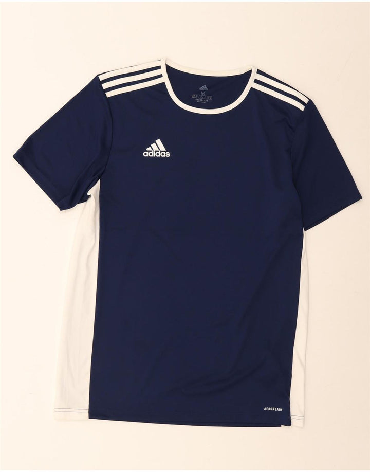 Tricou pentru bărbați Adidas Aeroready Top Mediu Bleumarin Poliester Colorblock
