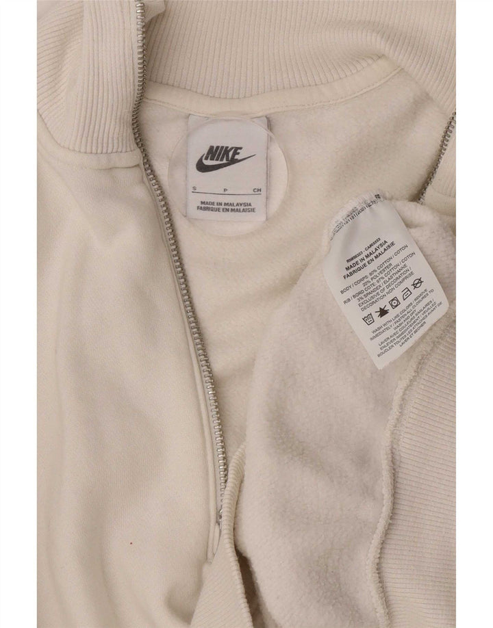 Pulover Nike pentru femei, supradimensionat, cu fermoar și gât, UK 10, mic, alb