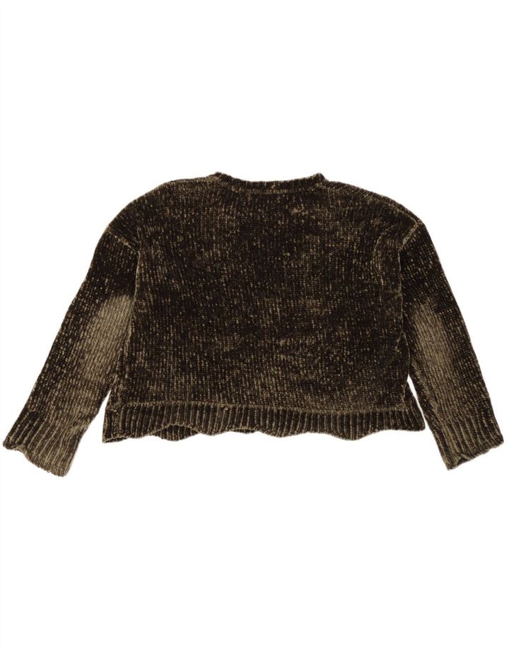 Pulover supradimensionat pentru femei Zara, cu gât crew, UK 10 Mic Kaki