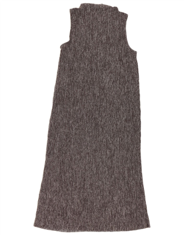 Rochie Maxi fără mâneci pentru femei Zara UK 12 Medium Gri Poliester