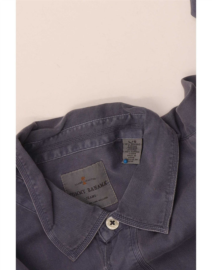 Cămașă pentru bărbați Tommy Bahama mare din bumbac bleumarin