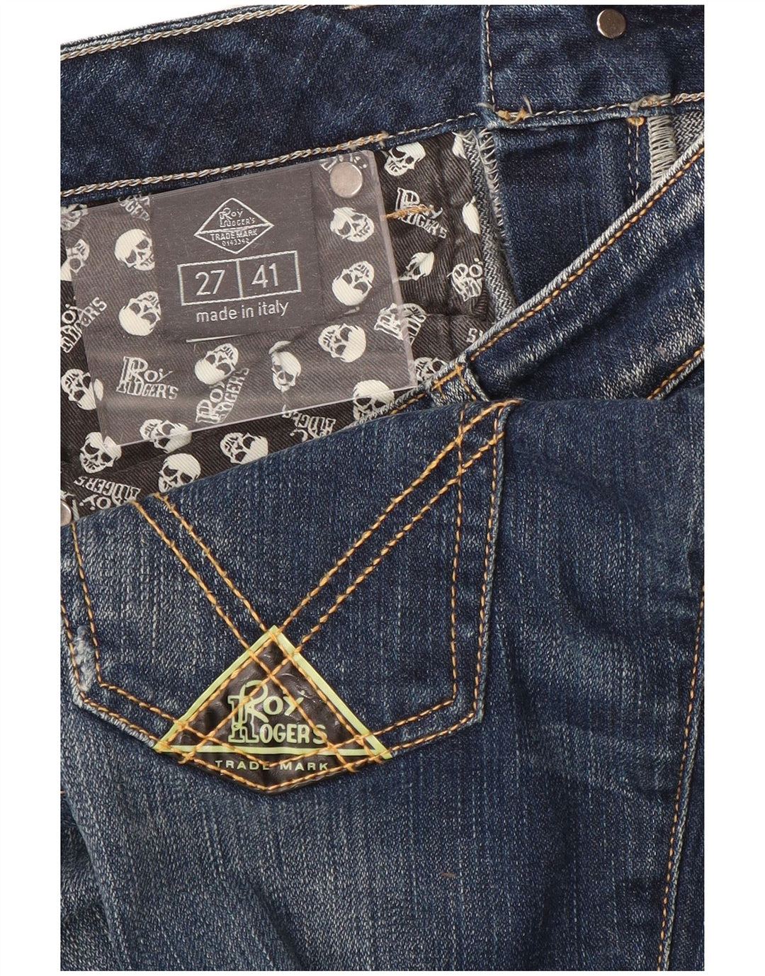 Blugi subțiri Roy Rogers pentru femei IT 41 Small W27 L32 Bumbac albastru