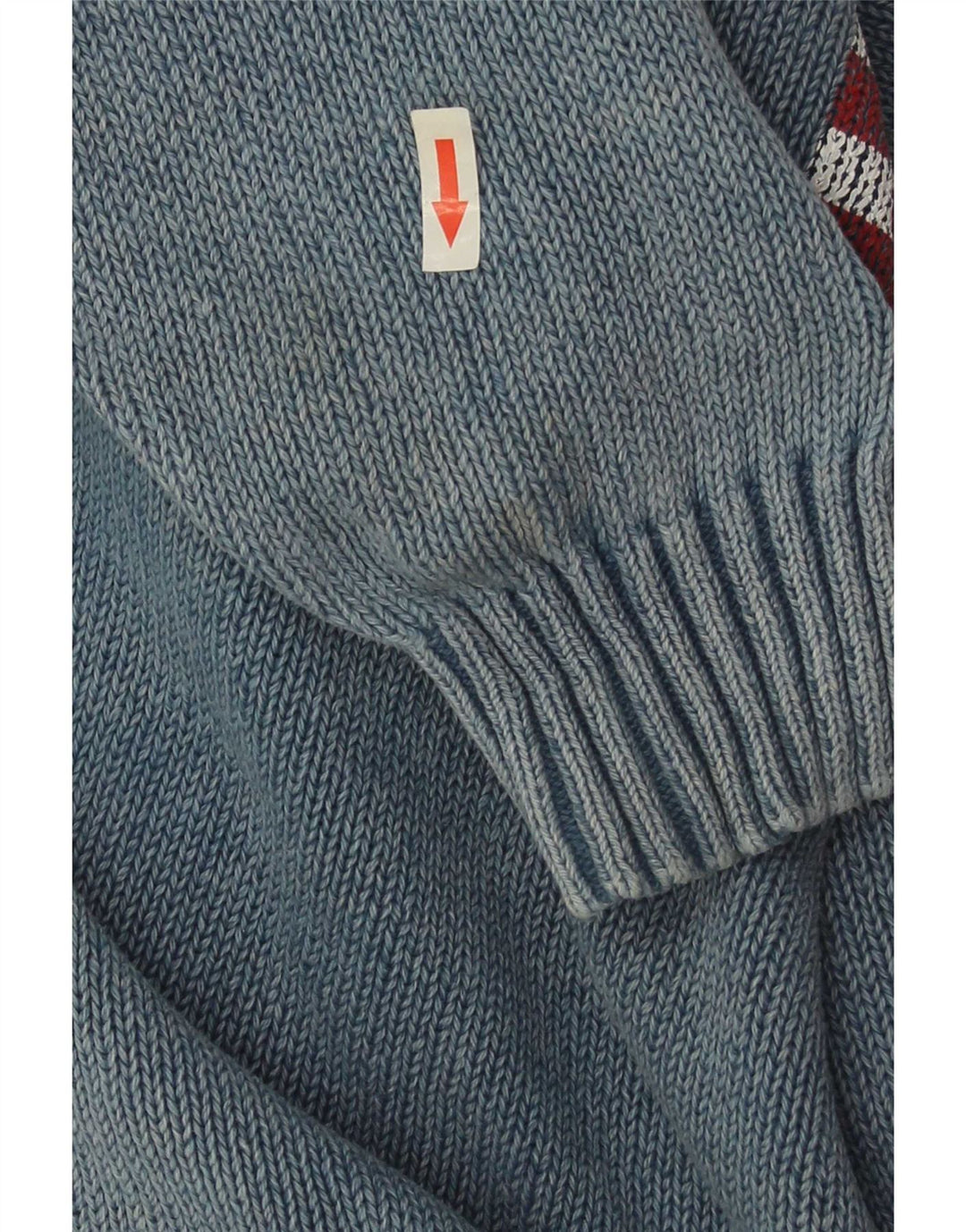 Pulover pentru bărbați Woolrich cu decolteu rotund, XL, albastru, bumbac