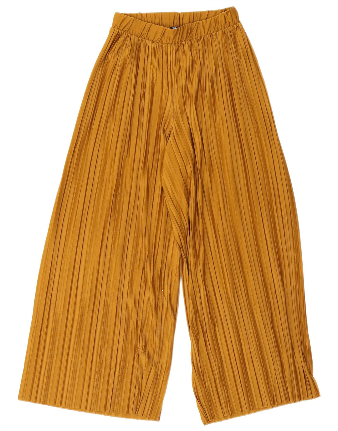 Pantaloni tăiați pentru femei Zara cu picioare largi Mici L26 L23 Bej Poliester