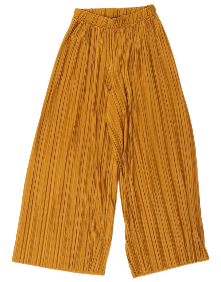 Pantaloni tăiați pentru femei Zara cu picioare largi Mici L26 L23 Bej Poliester