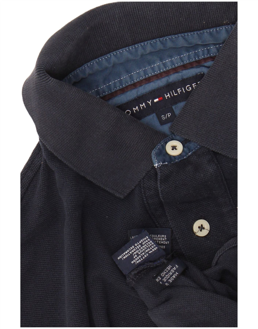 Tricou polo TOMMY HILFIGER pentru bărbați, bumbac, albastru bleumarin