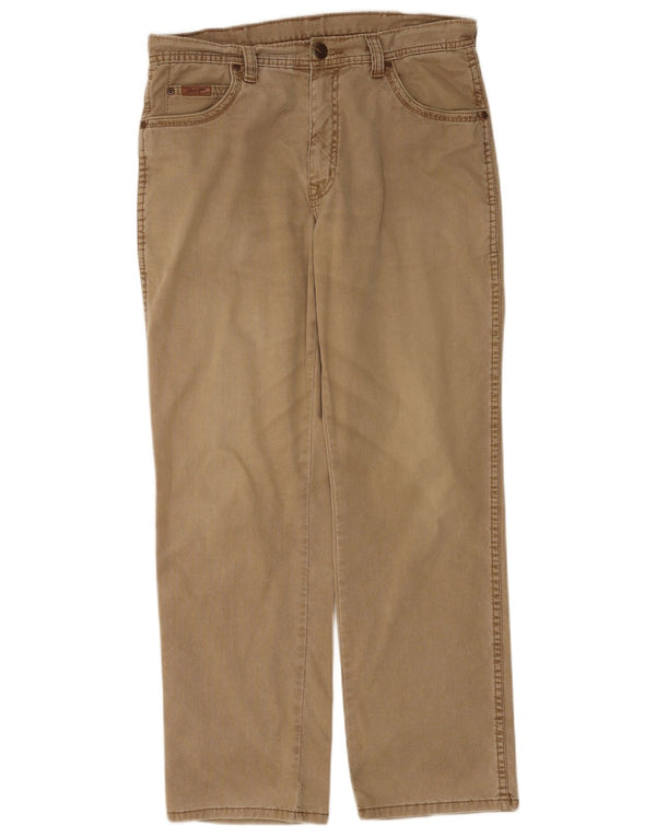 Pantaloni casual drepti Wrangler pentru bărbați Texas Stretch W33 L30 bumbac bej