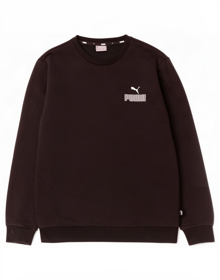 Pulover grafic pentru bărbați Puma, bumbac mediu negru