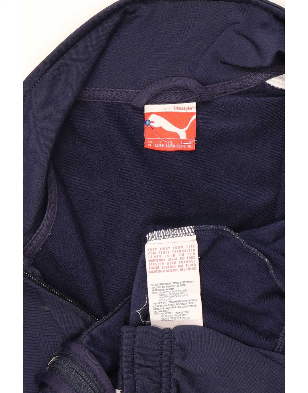 Jachetă de trening pentru bărbați Puma, XL, albastru marin, poliester color bloc
