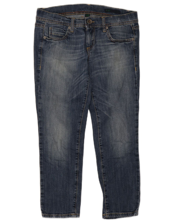 Blugi Capri slim Fit pentru femei Benetton L28 L22 Albastru