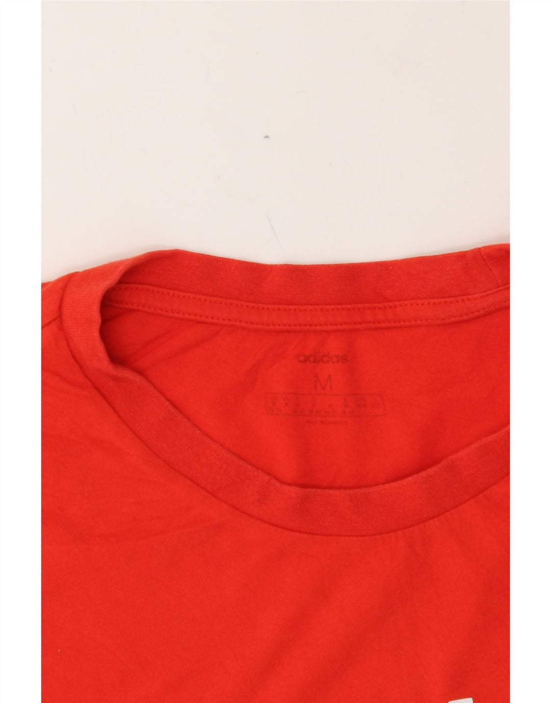 ADIDAS Womens Graphic T-Shirt Top UK 12/14 Medium Red Vintage Adidas and Second-Hand Adidas from Messina Hembry 
