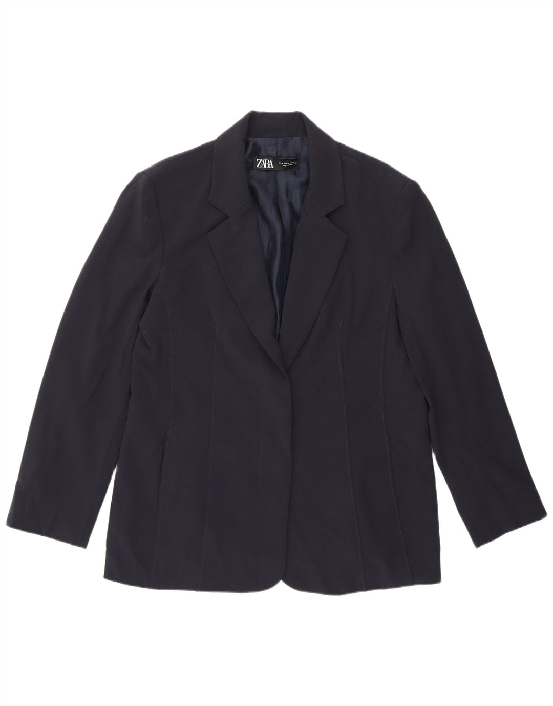 Blazer pentru femei Zara UK 18 XL Bleumarin Poliester