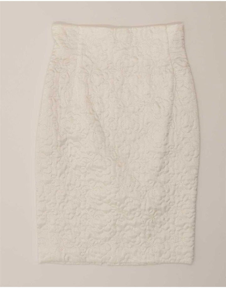 Set fuste 2 piese Vintage pentru femei IT 44 Medium W28 Viscoza alba
