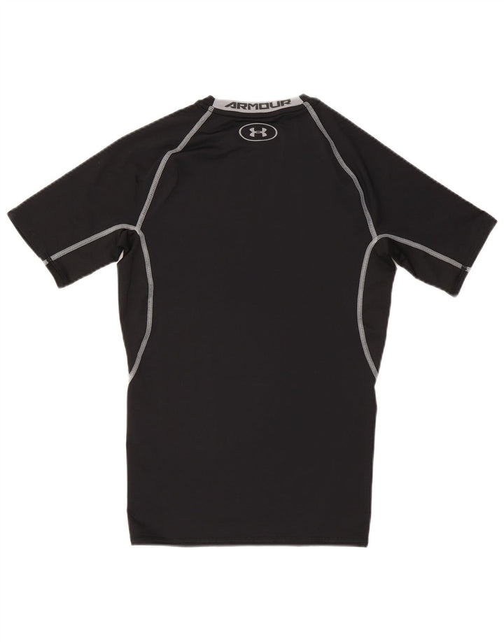 Tricou grafic Under Armour pentru bărbați Heat Gear Top Mediu Poliester Negru