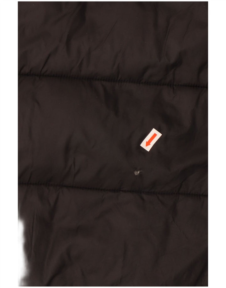 Palton căptușit cu glugă supradimensionat pentru femei ZARA UK 10 Poliester negru mic