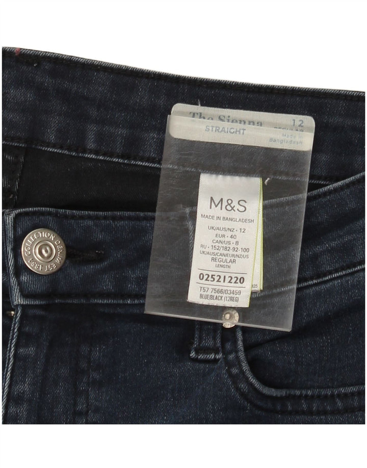 MARKS & SPENCER Blugi drepti pentru femei UK 12 Medium W30 L30 Bleumarin
