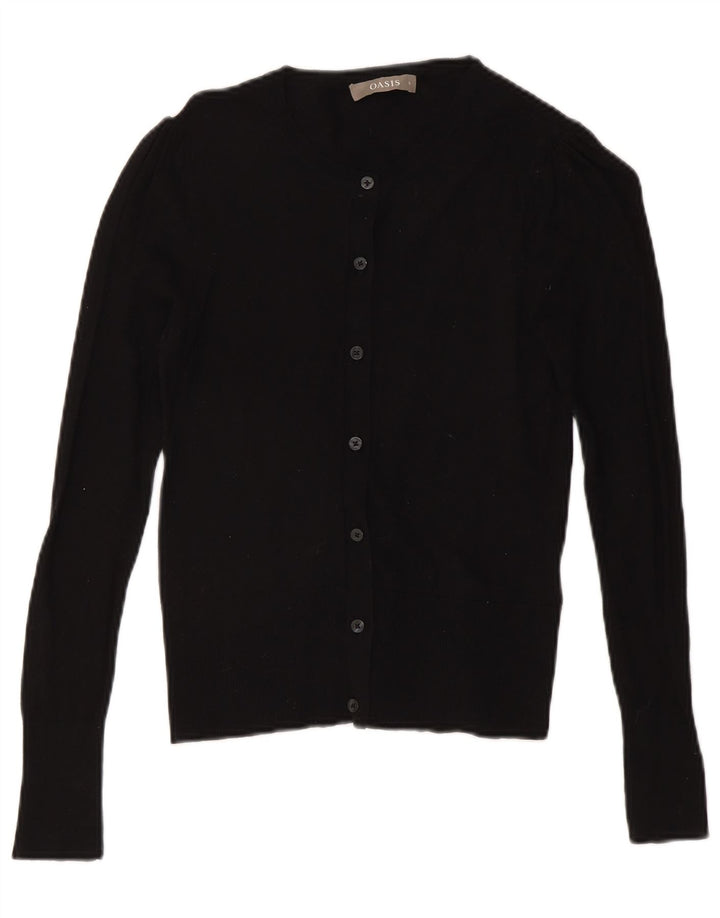 Pulover cardigan pentru femei Oasis UK 8 mic bumbac negru