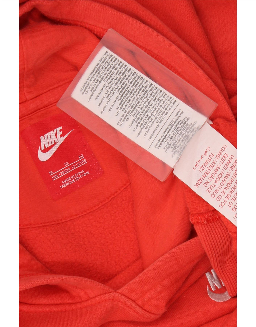 Pulover NIKE pentru băieți 13-14 ani XL bumbac roșu