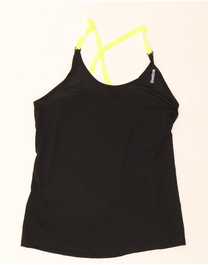 REEBOK Womens Cami Top UK 16/18 Large Black Vintage Reebok and Second-Hand Reebok from Messina Hembry 