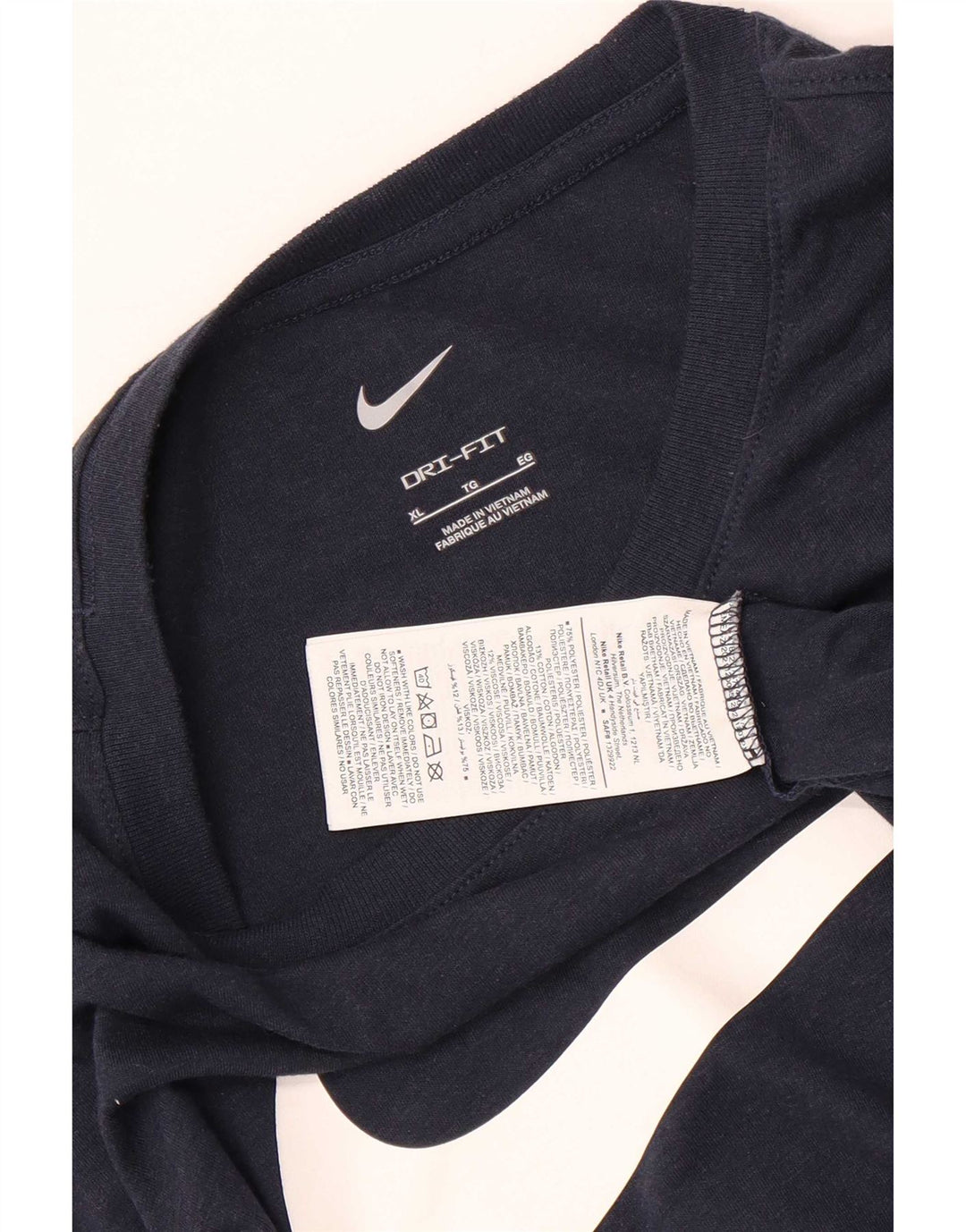 Tricou grafic Nike Dri Fit pentru bărbați Top XL, poliester bleumarin
