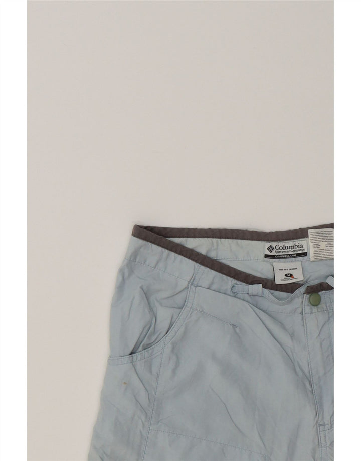 COLUMBIA Womens Casual Shorts Medium W30 Blue Nylon Vintage Columbia and Second-Hand Columbia from Messina Hembry 