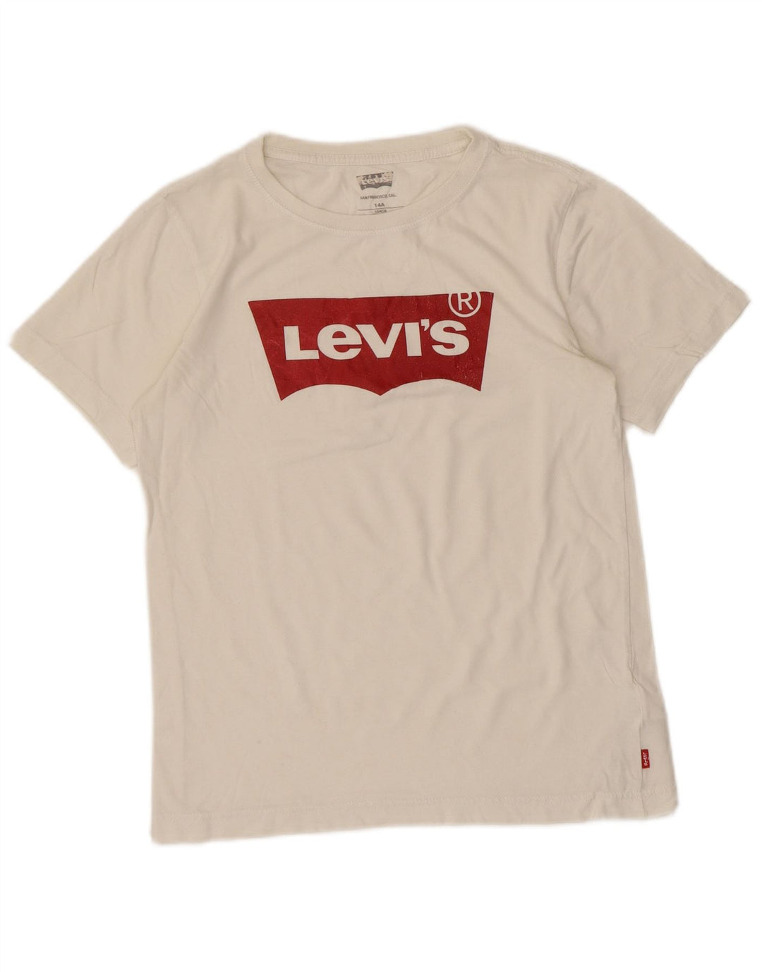 Tricou grafic Levi's pentru baieti Top 13-14 ani bumbac alb