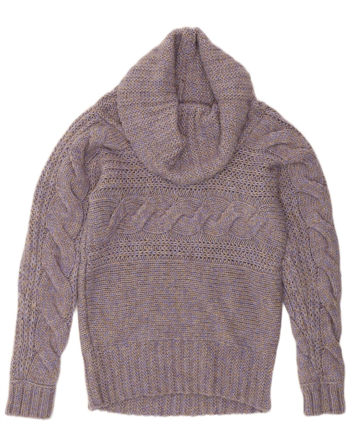 Pulover pentru femei Esprit cu gât rulat din lână violet mediu UK 14