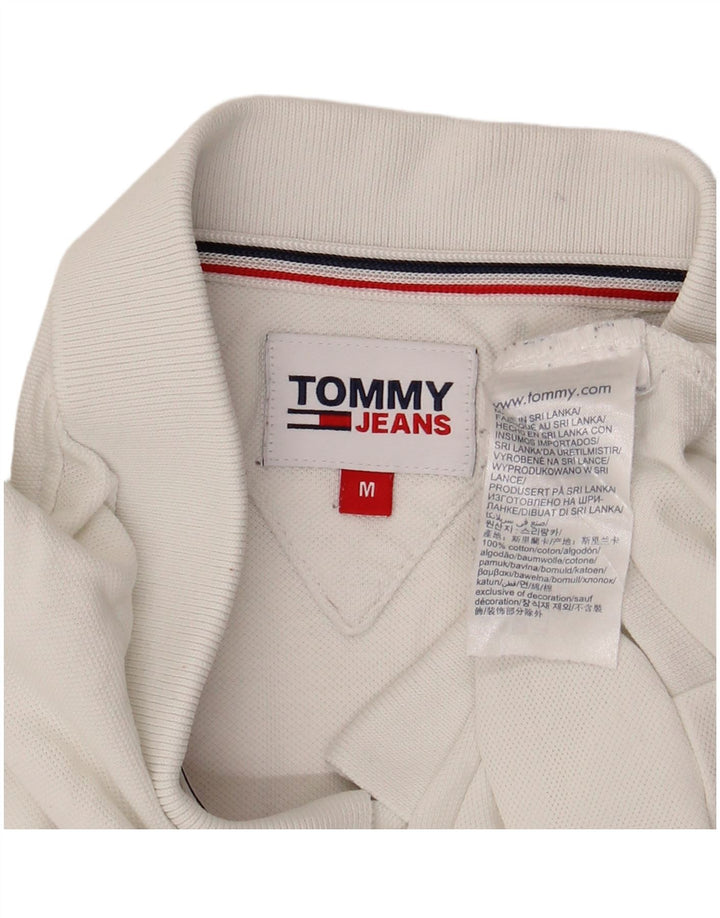 Tricou polo Tommy Hilfiger pentru bărbați, bumbac alb mediu