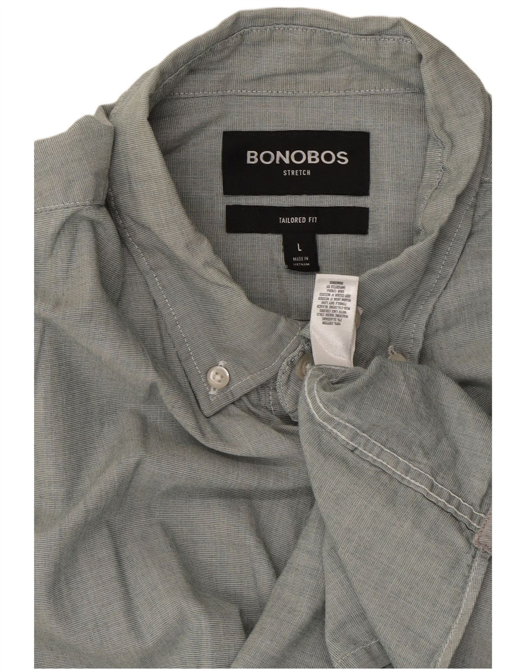 BONOBOS Cămașă croită pentru bărbați, bumbac mare, gri