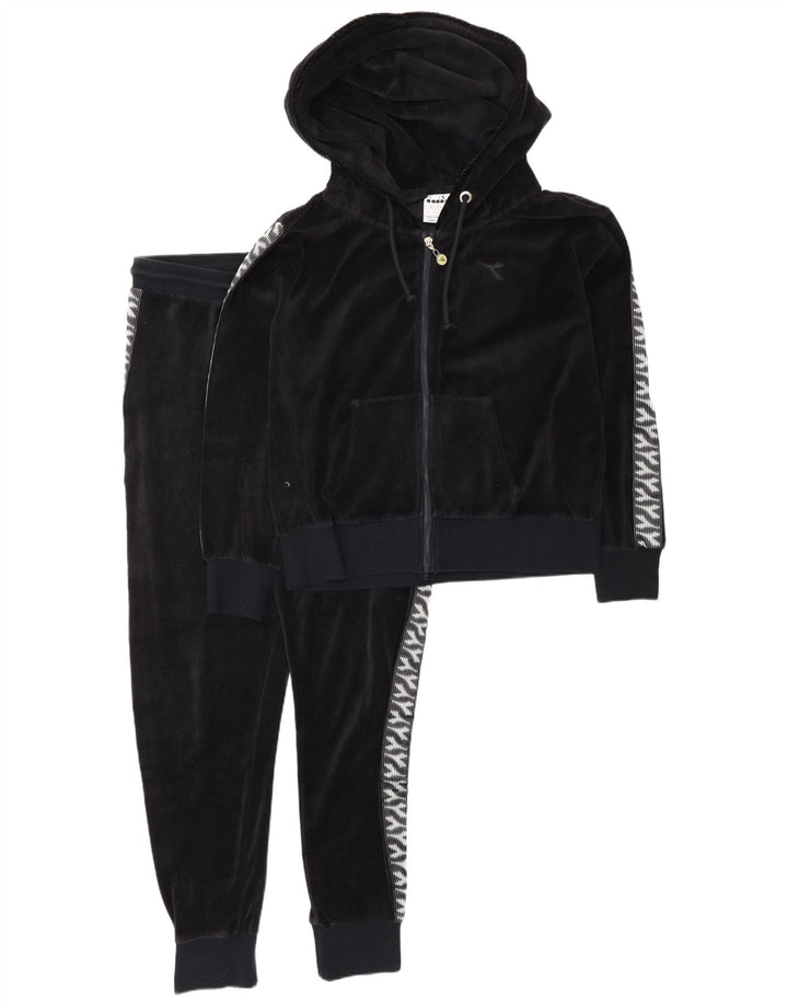 Trening complet din velur supradimensionat pentru femei DIADORA UK 10 Small Black