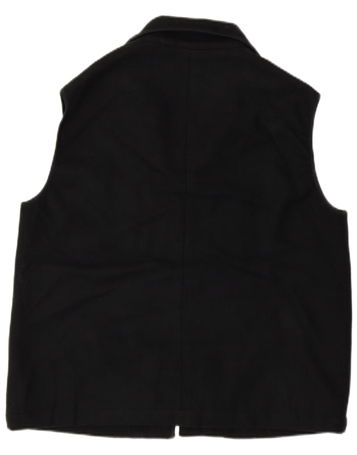 MAX&CO. Womens Oversized Gilet UK 10 Small Black Wool