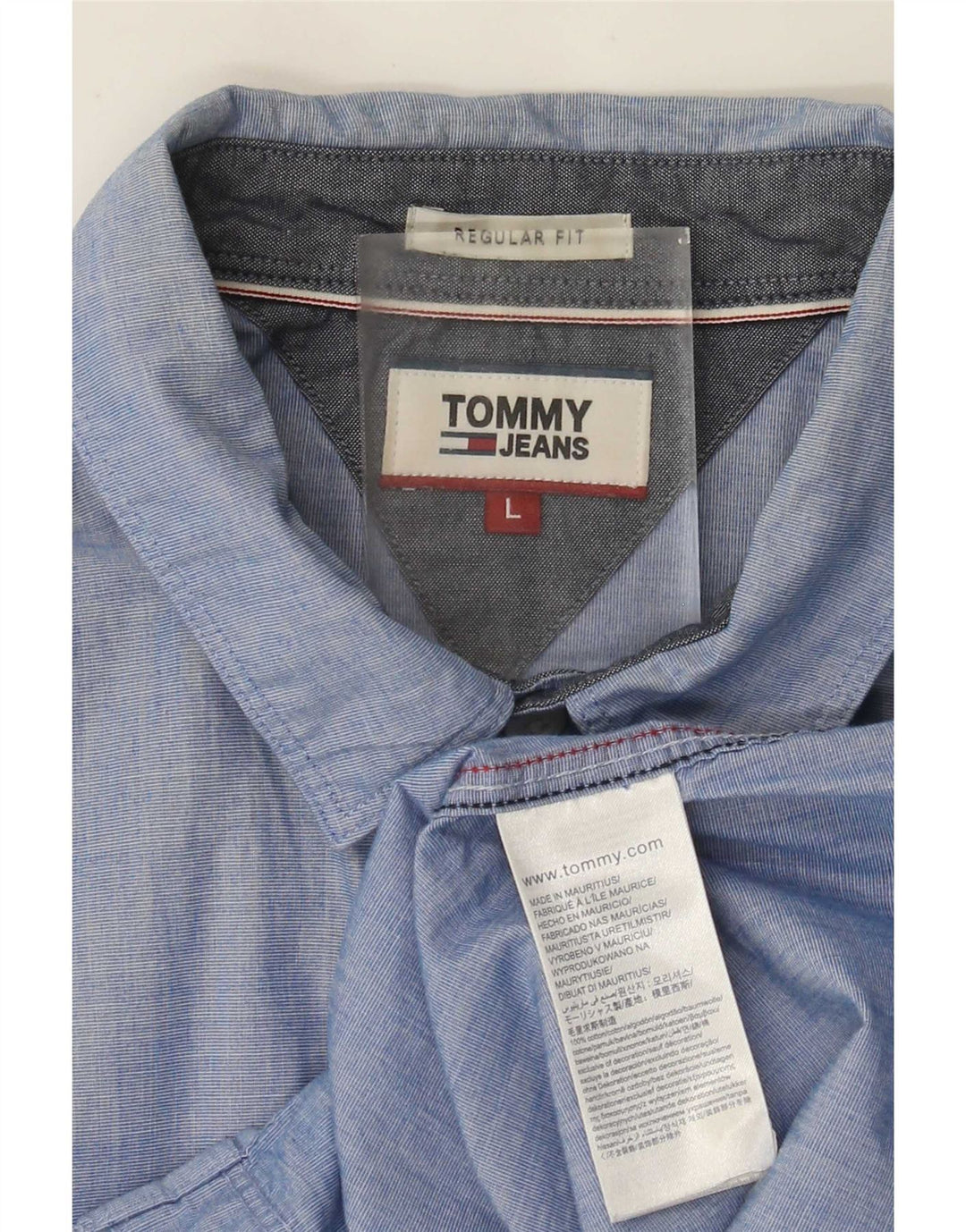 Cămașă pentru bărbați Tommy Hilfiger, cu ajustare normală, mare, albastru, bumbac