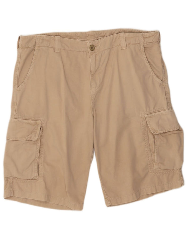 Kappa Mens Perfect Fit Cargo Shorts IT 52 XL W37 Beige Cotton