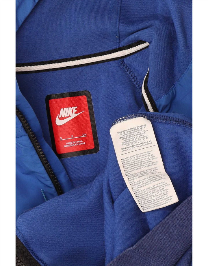 Pulover Nike pentru bărbați, cu fermoar, din bumbac, albastru, bloc de culoare