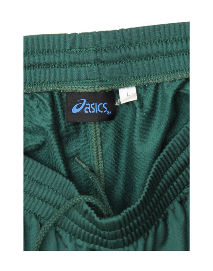 Pantaloni de trening ASICS pentru bărbați, mari, verde, poliester