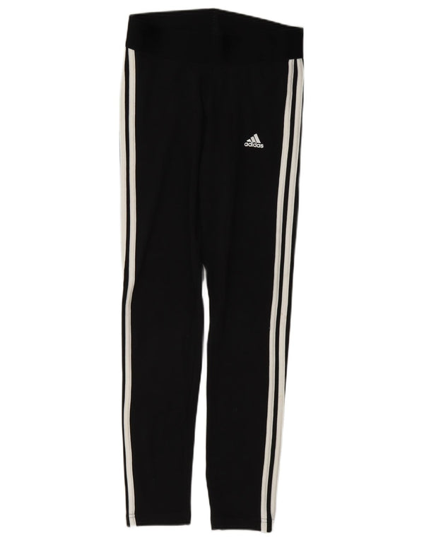 Leggings pentru femei Adidas Slim Fit UK 8/10, bumbac negru mic