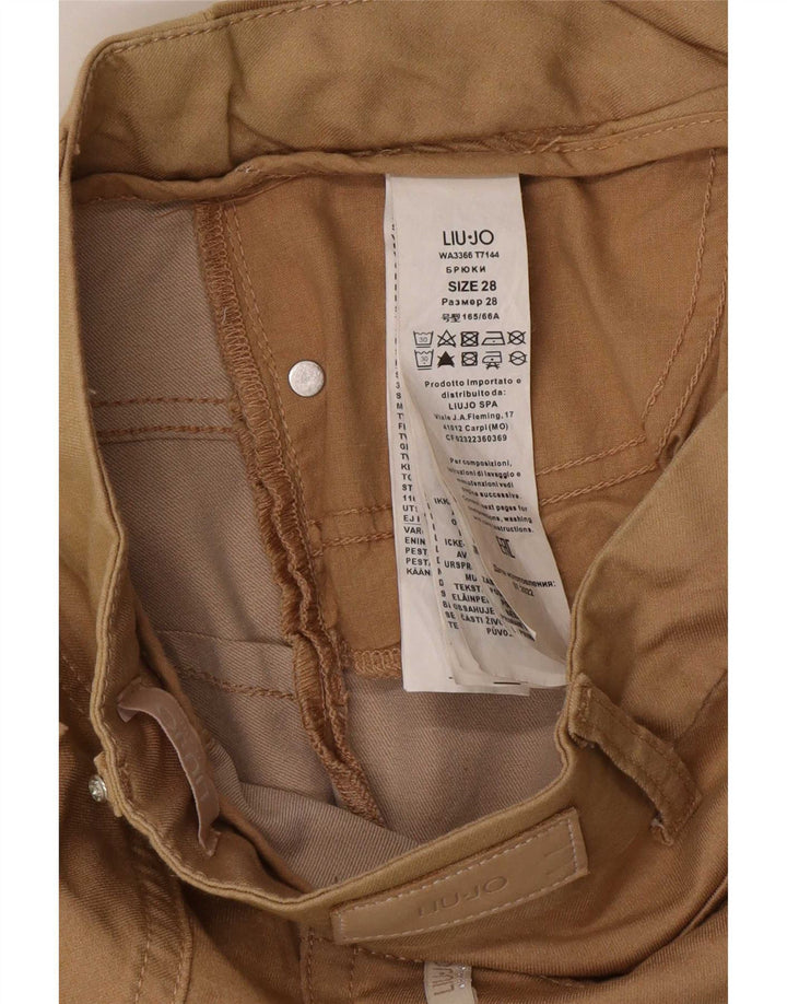 Liu Jo Pantaloni De Costum Femei L28 L26 Maro Bumbac