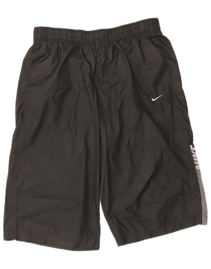 Pantaloni scurți sport grafic Nike pentru bărbați, mari, negru, din poliester