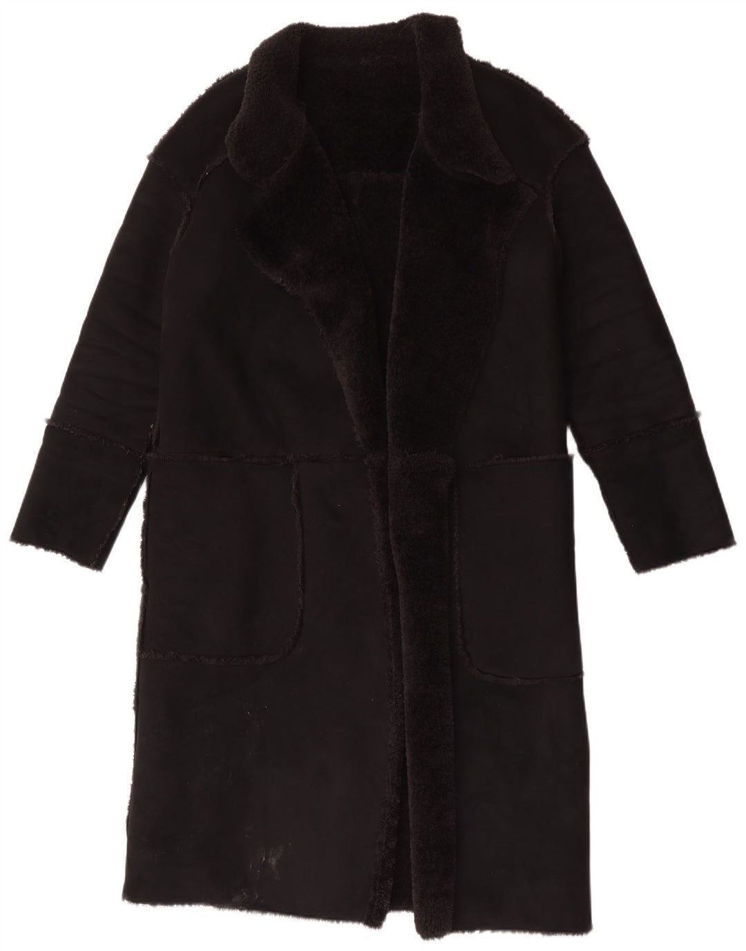 Pardesiu vintage pentru femei Sherpa UK 12 Medium Black