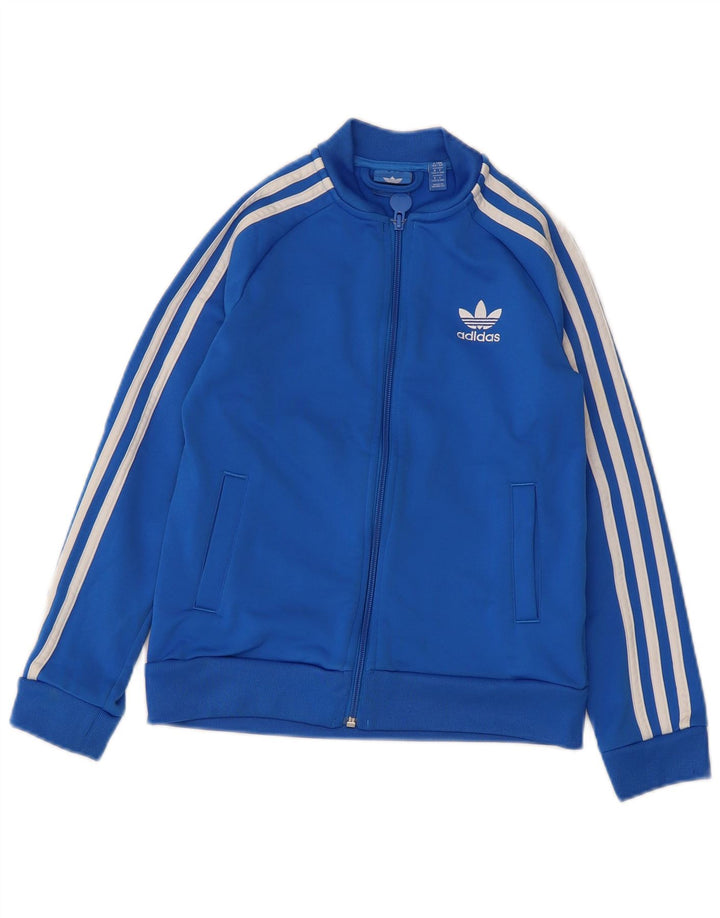 Jachetă de trening pentru băieți Adidas 9-10 ani poliester albastru